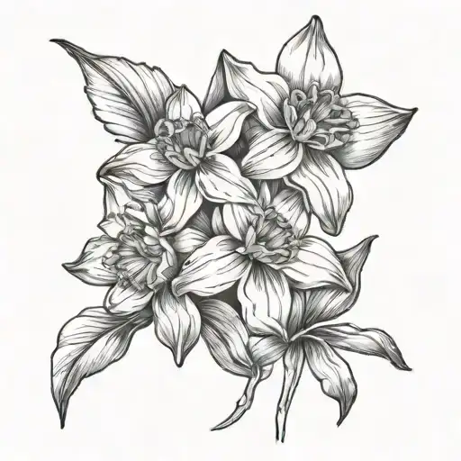 Narcissus And Daisy Flower