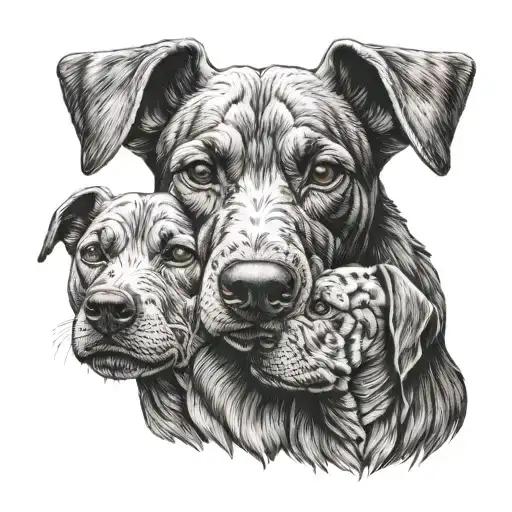 Dog With Three Heads