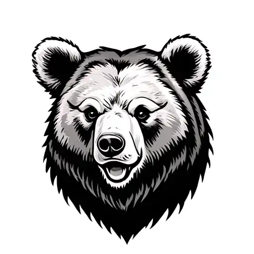 Small Tattoo Of A Masculine Bear Head For Wrist