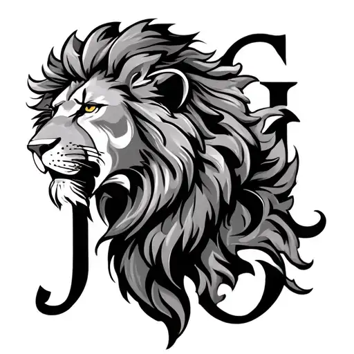 Initials Jg With Lion