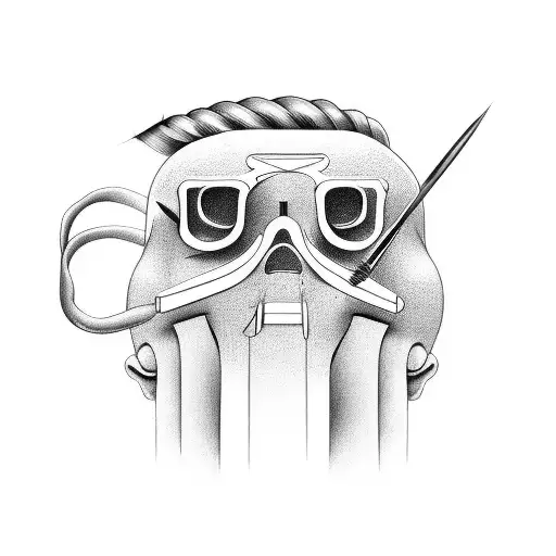 Barber Tools Intertwined With A Meaningful Quote