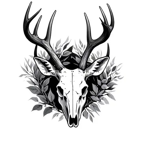 Deer Skull With Antlers