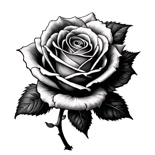 Rose Tattoo Medium Stem