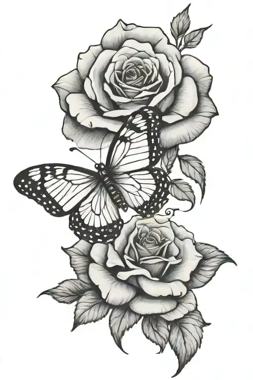 Rose And Butterfly