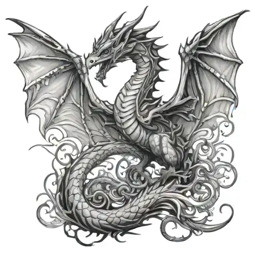 A Dragon Bird Going Other Way From The Flow Displaying Arrogance And Choosing My Own Way