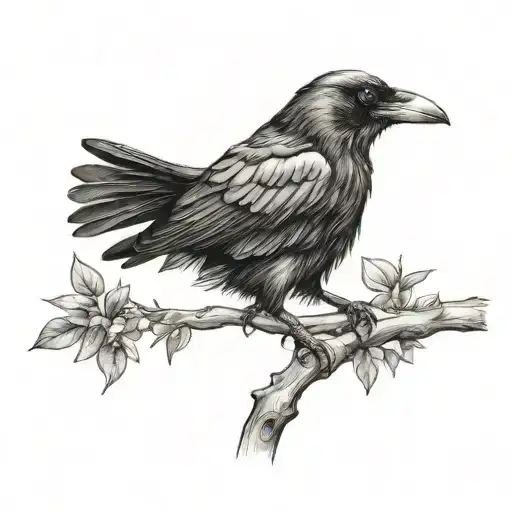 Crow On Branch