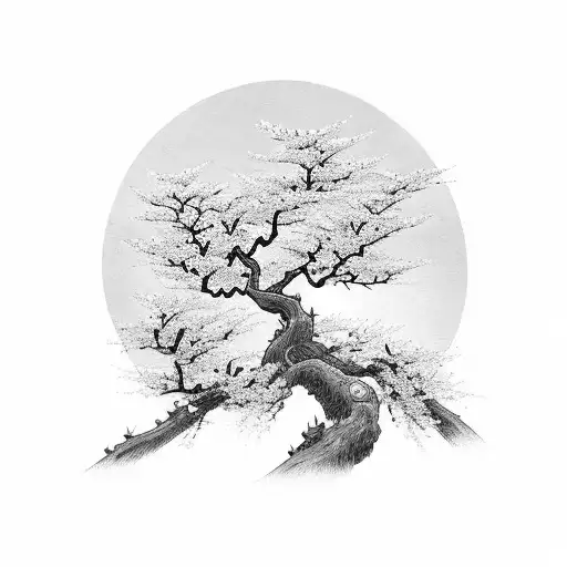 Samurai With Cherry Blossom Tree