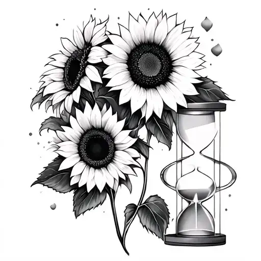 Sunflowers And Hourglass