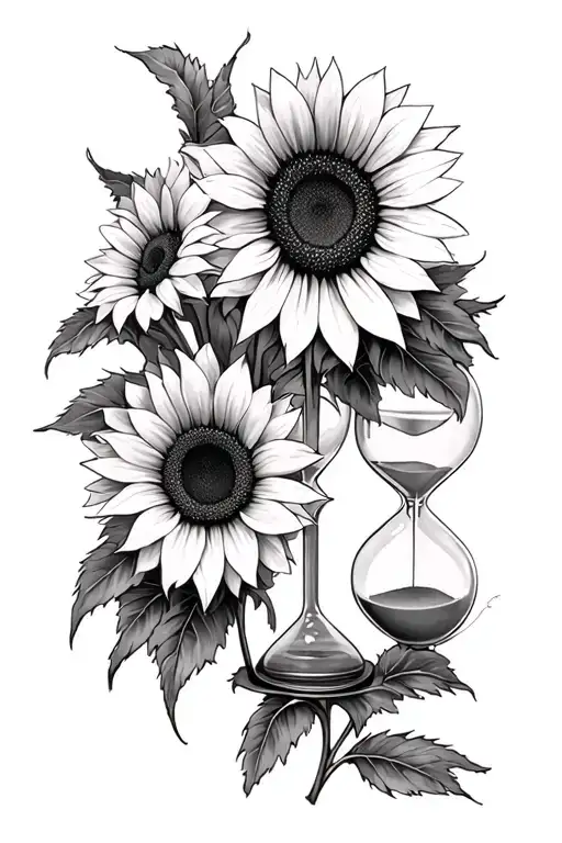 Sunflowers And Hourglass
