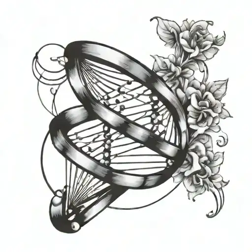 Dna Minimal Tattoo Design