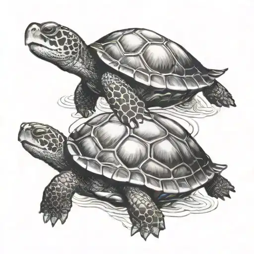 Turtles Black And White