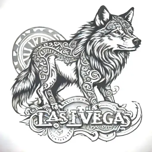 Las Vegas Themed Wolf