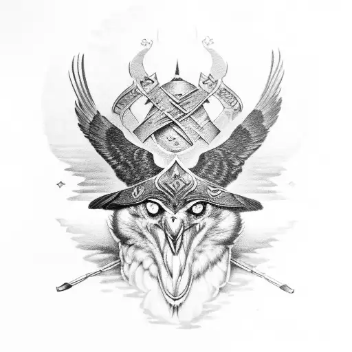 Odin's Ravens In The Norse Style Representing Mental Health