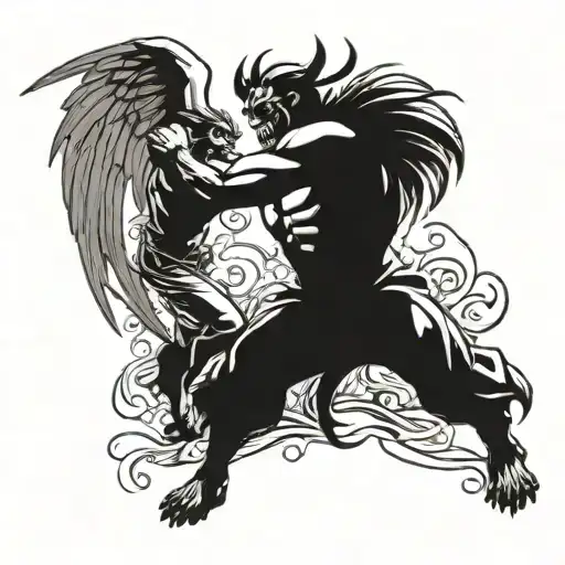 Demon Fighting Angel