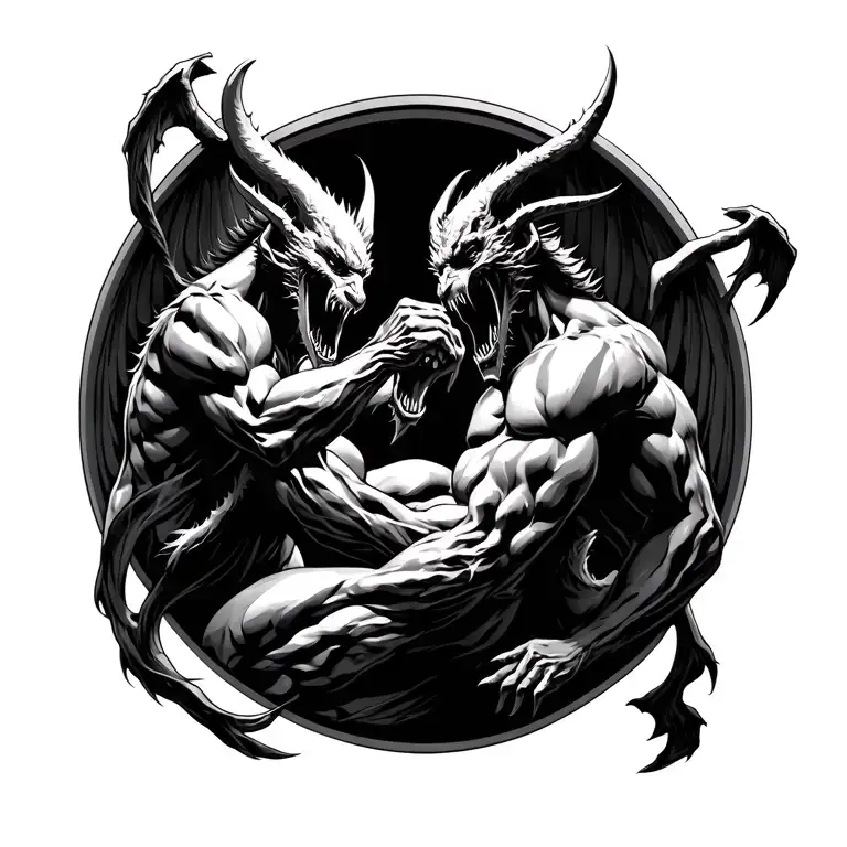 Angle Fighting Demons