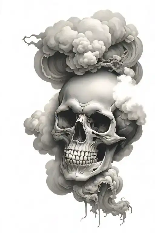 Skull In Clouds