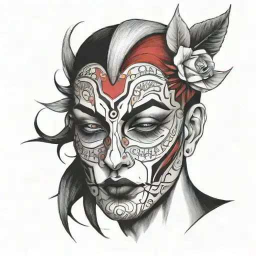 Face And Black And Red