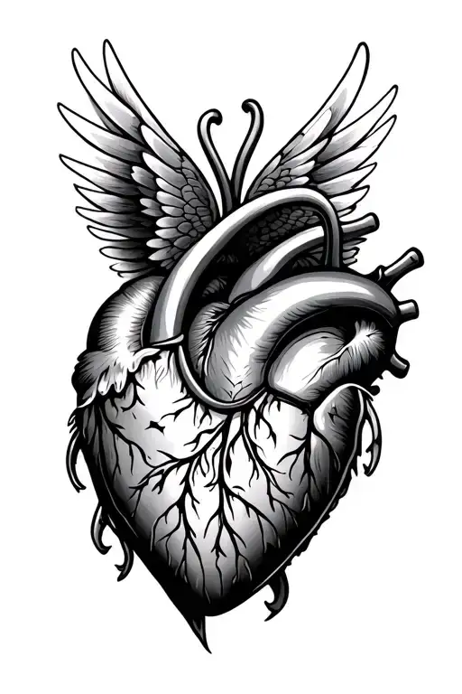 Heart Shape With Wings
