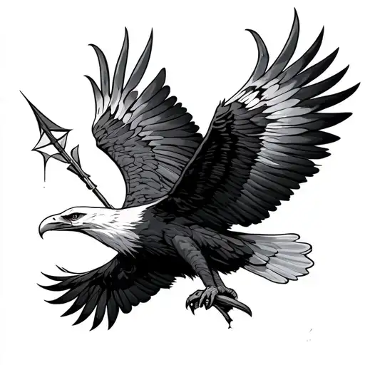 Arrows And Eagle Flying