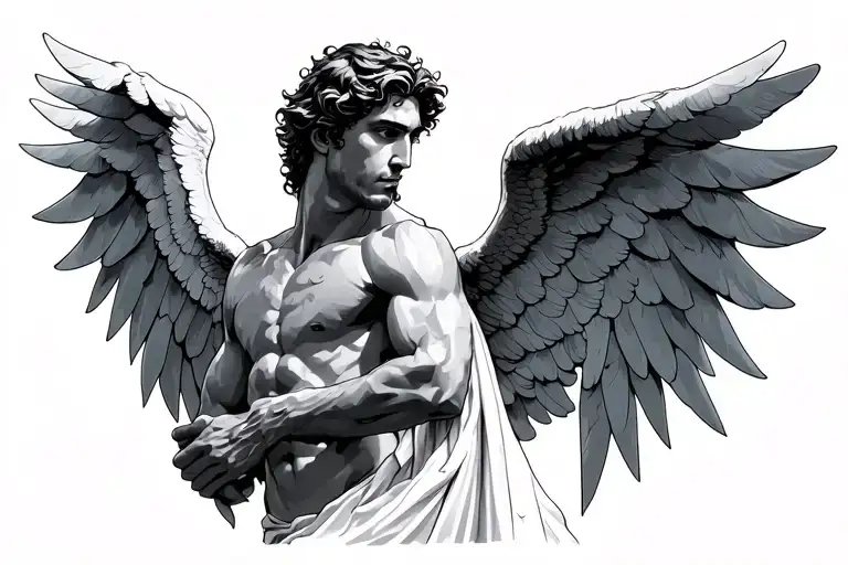 Male Angel With Wings