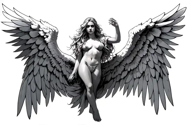 Fallen Angel With Wings