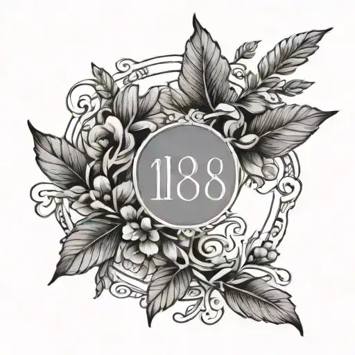 Laurel Frame Containing Date In Roman Numerals