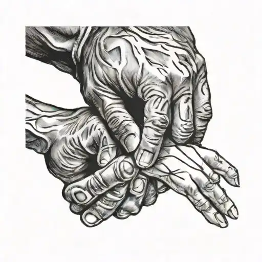 Father Daughter Holding Hands