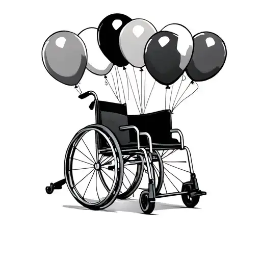 Balloons From Disney Up With Wheelchair Attached