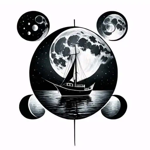 Boat In Moon Phases