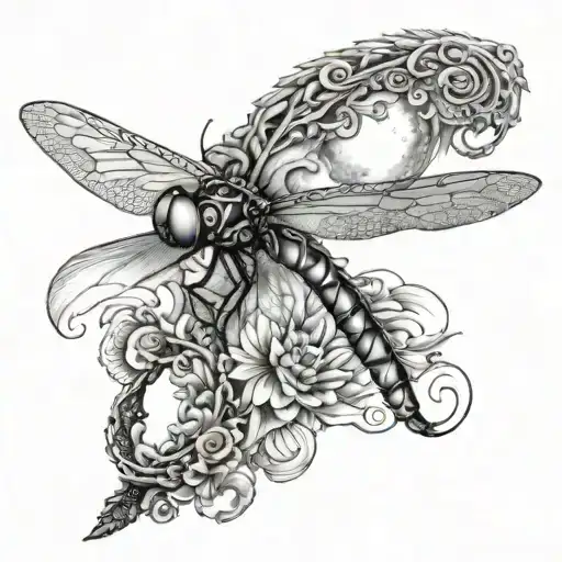 Elegant Dragon Fly Me To The Moon