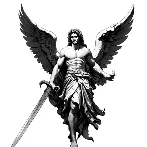 Arch Angel Michael With A Sword