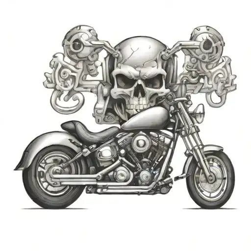 Chopper Motorcycle Skull