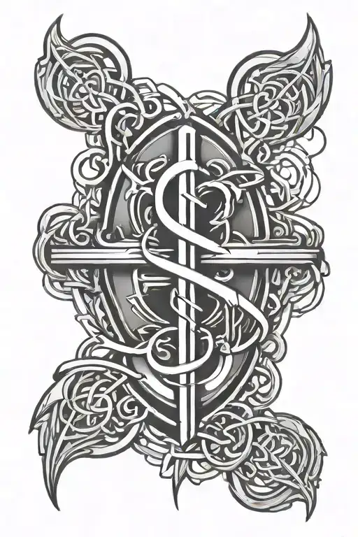 Ekg Lines Paramedic Symbol Intertwined