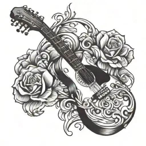 The Initial K And Guitar Merging