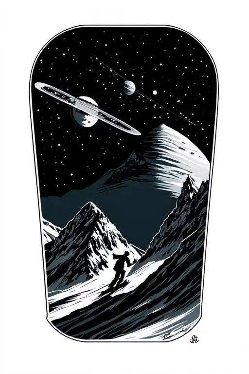 Snowboard Mountain Space