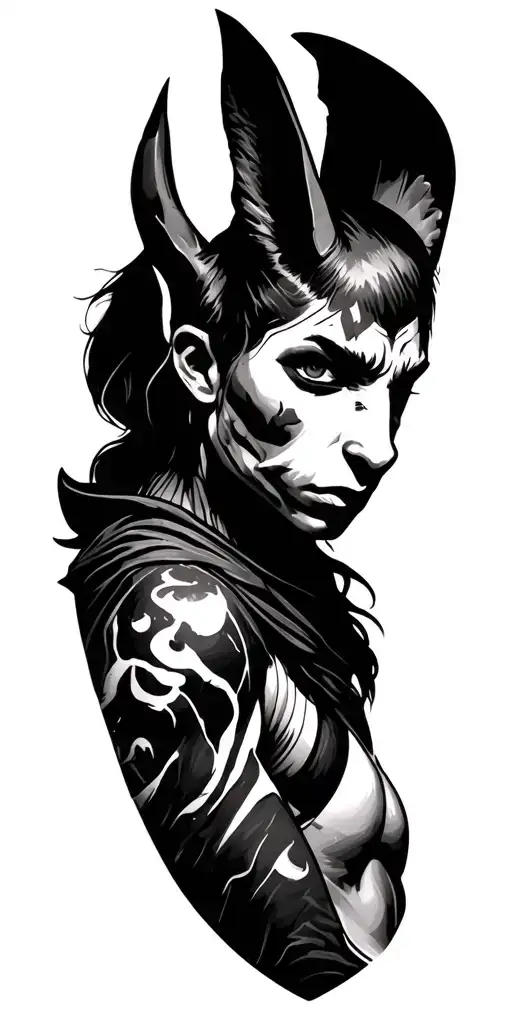 Tomb Raider Inspired Tattoo Featuring Frank From Donnie Darko