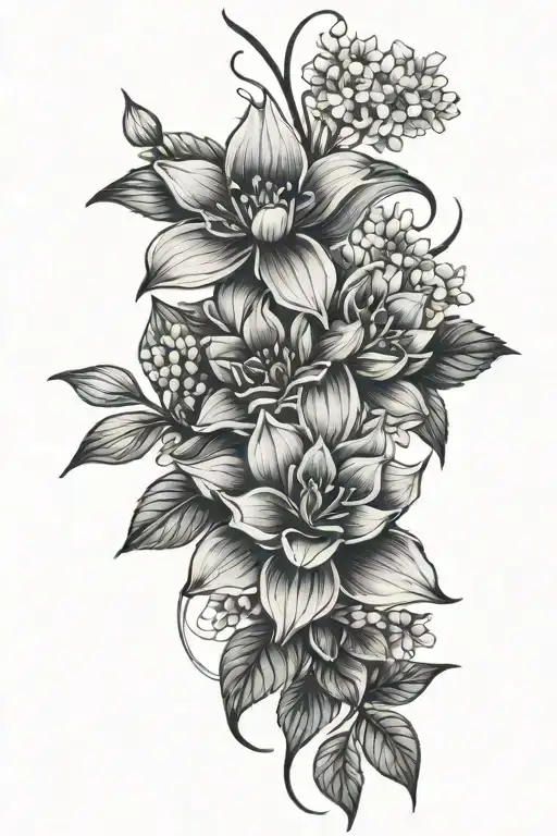 Water Lilys And Hydrangeas