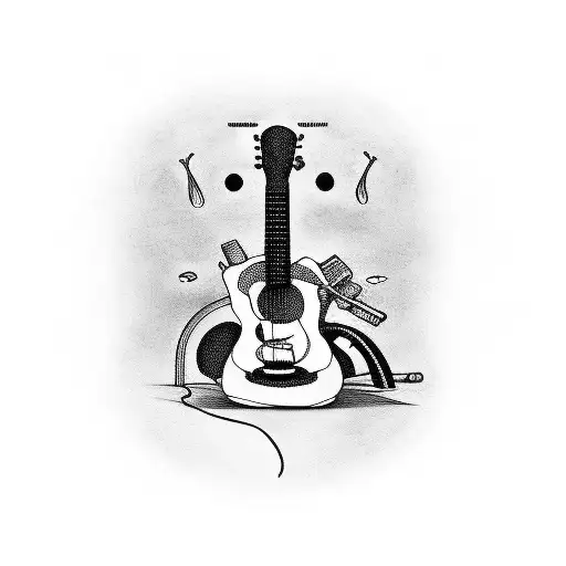 Guitar And Motorcicle