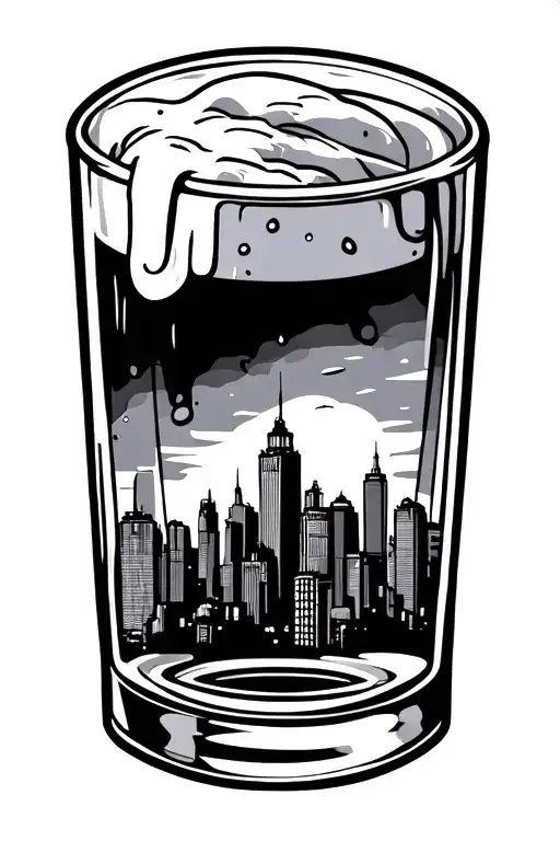 Vault City Craft Beer Glass Filled