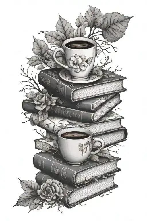 Feminine Books With Nature Surrounding With Coffee And Winter Aspects