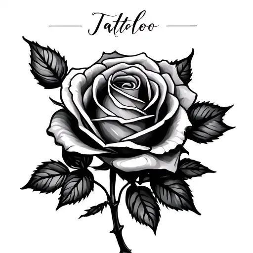 Rose Stem With Name Written