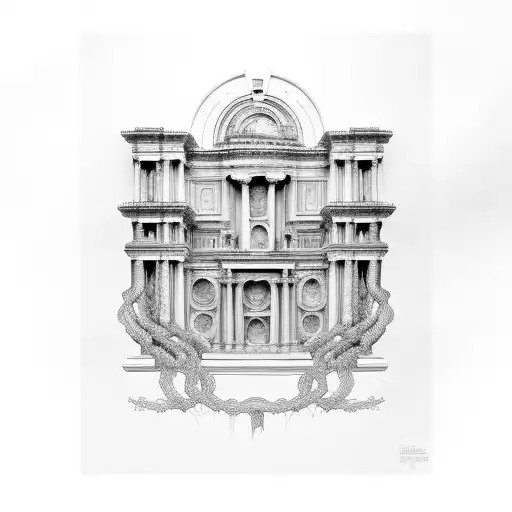 Roman Architecture And Vines