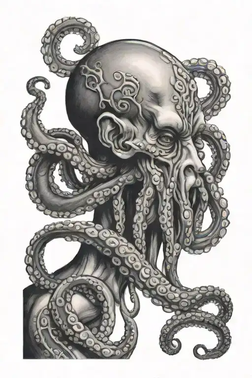 Octopus Wrapping Tentacles Around A Man