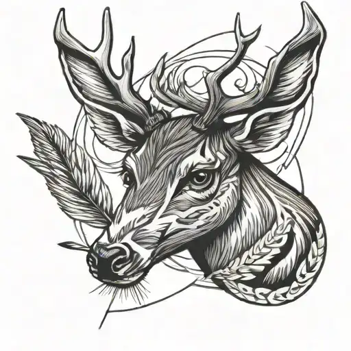 Deer With Arrow