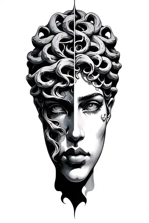 Half Medusa Face