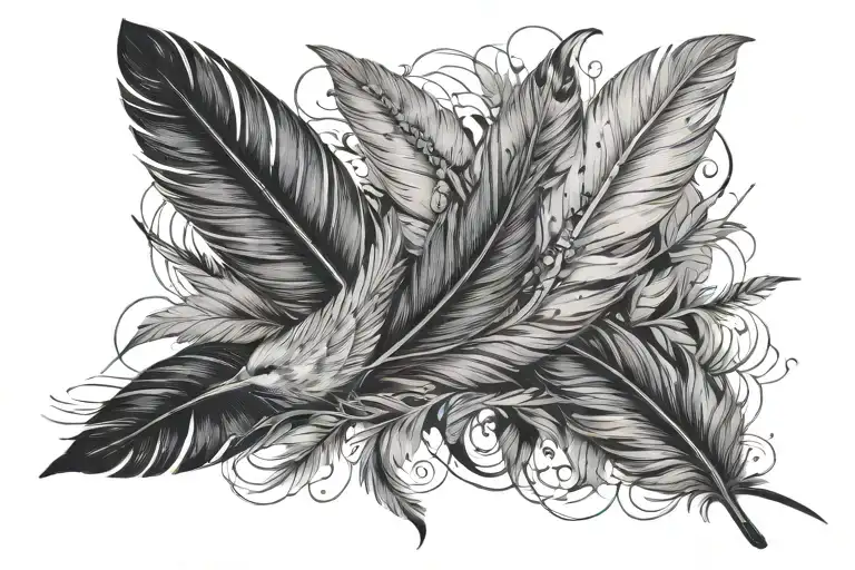 Feather And Birds From It