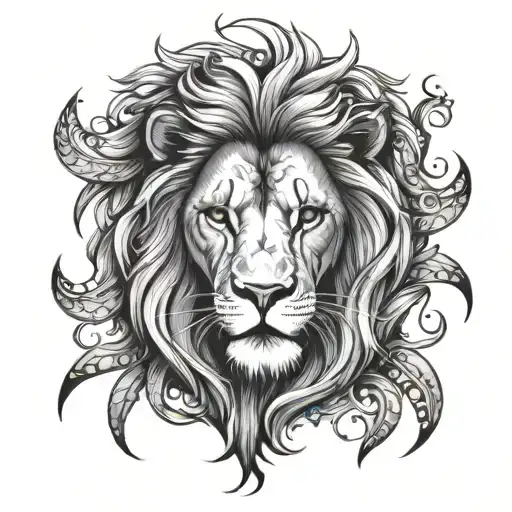 Lion Head Surrounded