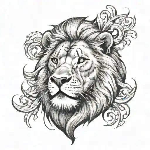 Lion Head Surrounded