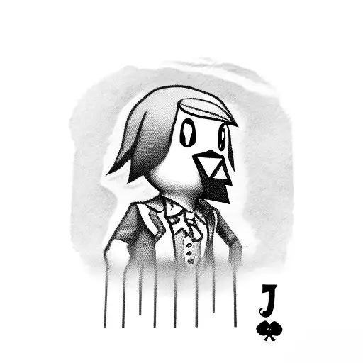 Erik From Animal Crossing In The Joker Tarot Card