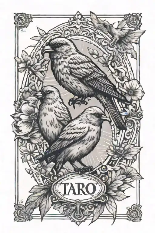 Tarot Card With Birds